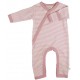 Pigeon - Bio Baby Strampler mit Streifen, rosa