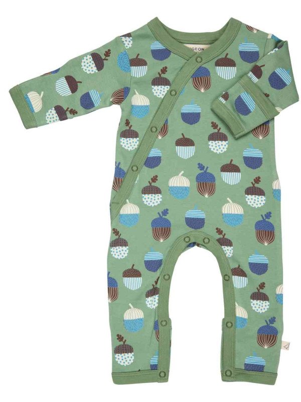 Pigeon - Bio Baby Strampler mit Eichel-Allover