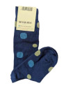 grödo Strumpf - Bio Kinder Kniestrümpfe mit bunten Punkten, denim-kiwi-gletscher