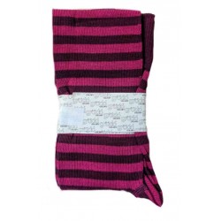 grödo Strumpf - Bio Kinder Strickleggings mit Streifen, korduan-sangria