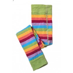 grödo Strumpf - Bio Kinder Strickleggings mit bunten Streifen, stachelbeere-sonne