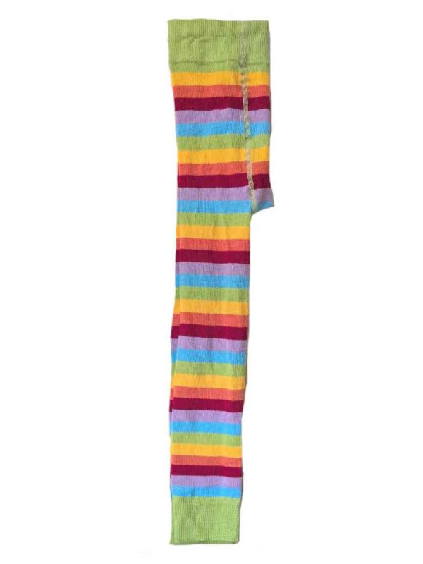 grödo Strumpf - Bio Kinder Strickleggings mit bunten Streifen, stachelbeere-sonne