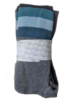 grödo Strumpf - Bio Kinder Frottee Strumpfhose mit Streifen, polarblau