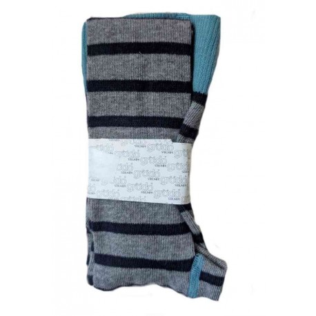 grödo Strumpf - Bio Kinder Strumpfhose mit Streifen, gletscher-marine-coke