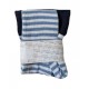 grödo Strumpf - Bio Baby Strumpfhose mit Streifen, marine-ökoweiß-jeansblau