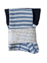 grödo Strumpf - Bio Baby Strumpfhose mit Streifen, marine-ökoweiß-jeansblau