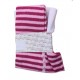 grödo Strumpf - Bio Baby Strumpfhose mit Streifen, ökoweiß-sangria-rose