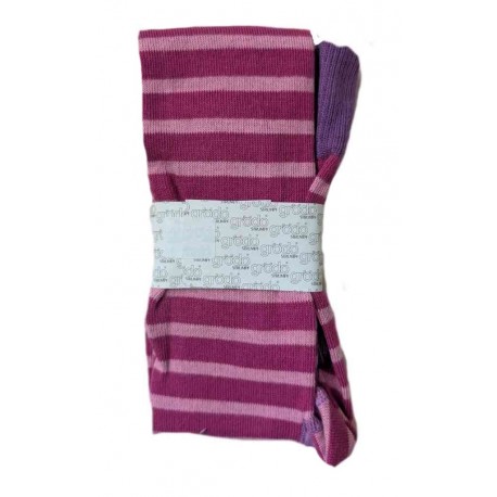 grödo Strumpf - Bio Kinder Strumpfhose mit Streifen, juwel-cordobes-orchidee-