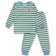 Sense Organics - Bio Kinder Frottee Schlafanzug "Long John" mit Fuchs-Stickerei und Streifen