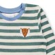 Sense Organics - Bio Kinder Frottee Schlafanzug "Long John" mit Fuchs-Stickerei und Streifen
