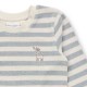 Sense Organics - Bio Kinder Frottee Schlafanzug "Long John" mit Hirsch-Stickerei und Streifen