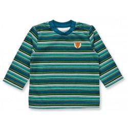 Sense Organics - Bio Baby Langarmshirt "Elan" mit Fuchs-Stickerei und Streifen