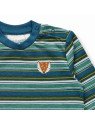 Sense Organics - Bio Baby Langarmshirt "Elan" mit Fuchs-Stickerei und Streifen