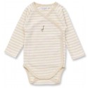 Sense Organics - Bio Baby Wickelbody "Ygon" mit Enten-Stickerei und Streifen