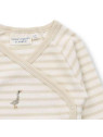 Sense Organics - Bio Baby Wickelbody "Ygon" mit Enten-Stickerei und Streifen