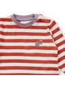 Sense Organics - Bio Baby  Frottee  Strampler "Viktor" mit Tomaten-Stickerei und Streifen