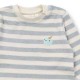 Sense Organics - Bio Baby Frottee Strampler "Viktor" mit Apfel-Stickerei und Streifen