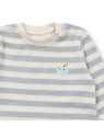 Sense Organics - Bio Baby  Frottee  Strampler "Viktor" mit Apfel-Stickerei und Streifen