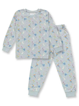 Sense Organics - Bio Kinder Schlafanzug "Long John" mit Hasen-Allover