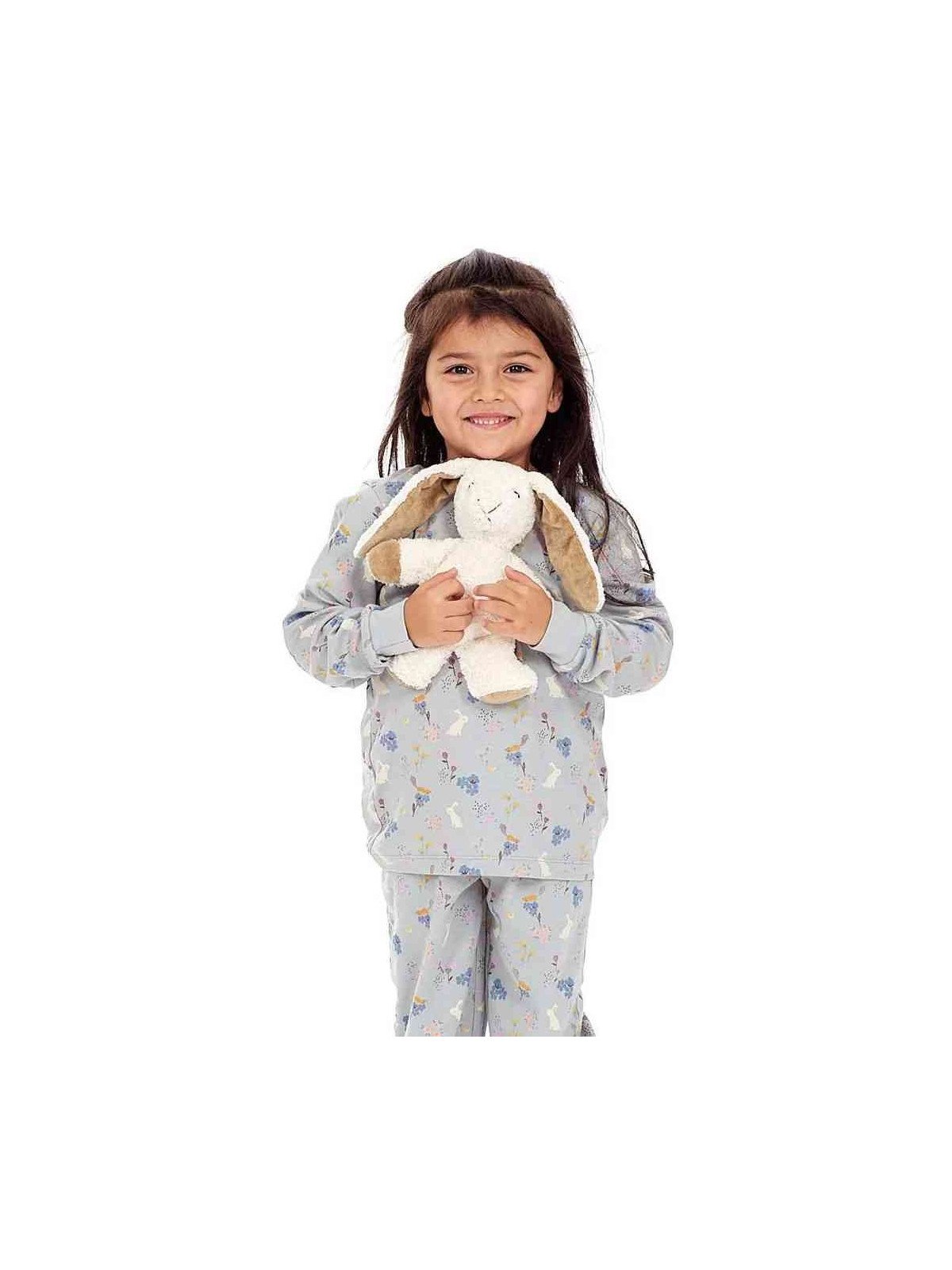 Sense Organics - Bio Kinder Schlafanzug "Long John" mit Hasen-Allover