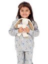 Sense Organics - Bio Kinder Schlafanzug "Long John" mit Hasen-Allover