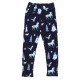 Walkiddy - Bio Kinder Sweat Leggings mit Wonderland-Allover, dunkelblau