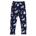 Walkiddy - Bio Kinder Sweat Leggings mit Wonderland-Allover, dunkelblau