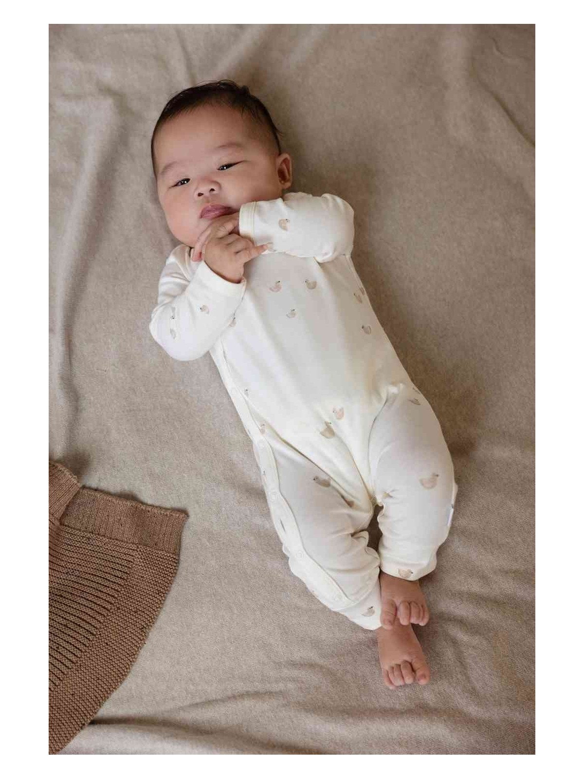 noppies - Bio Baby Wickel-Strampler mit Enten-Allover