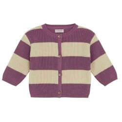 noppies - Bio Baby Strickjacke mit Streifen, lila