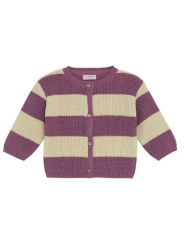 noppies - Bio Baby Strickjacke mit Streifen, lila