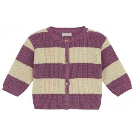 noppies - Bio Baby Strickjacke mit Streifen, lila