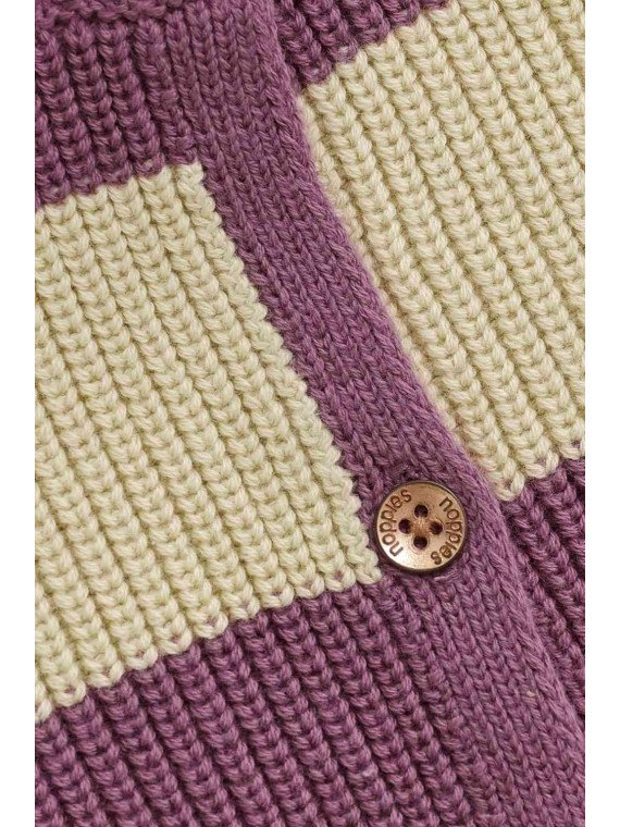 noppies - Bio Baby Strickjacke mit Streifen, lila