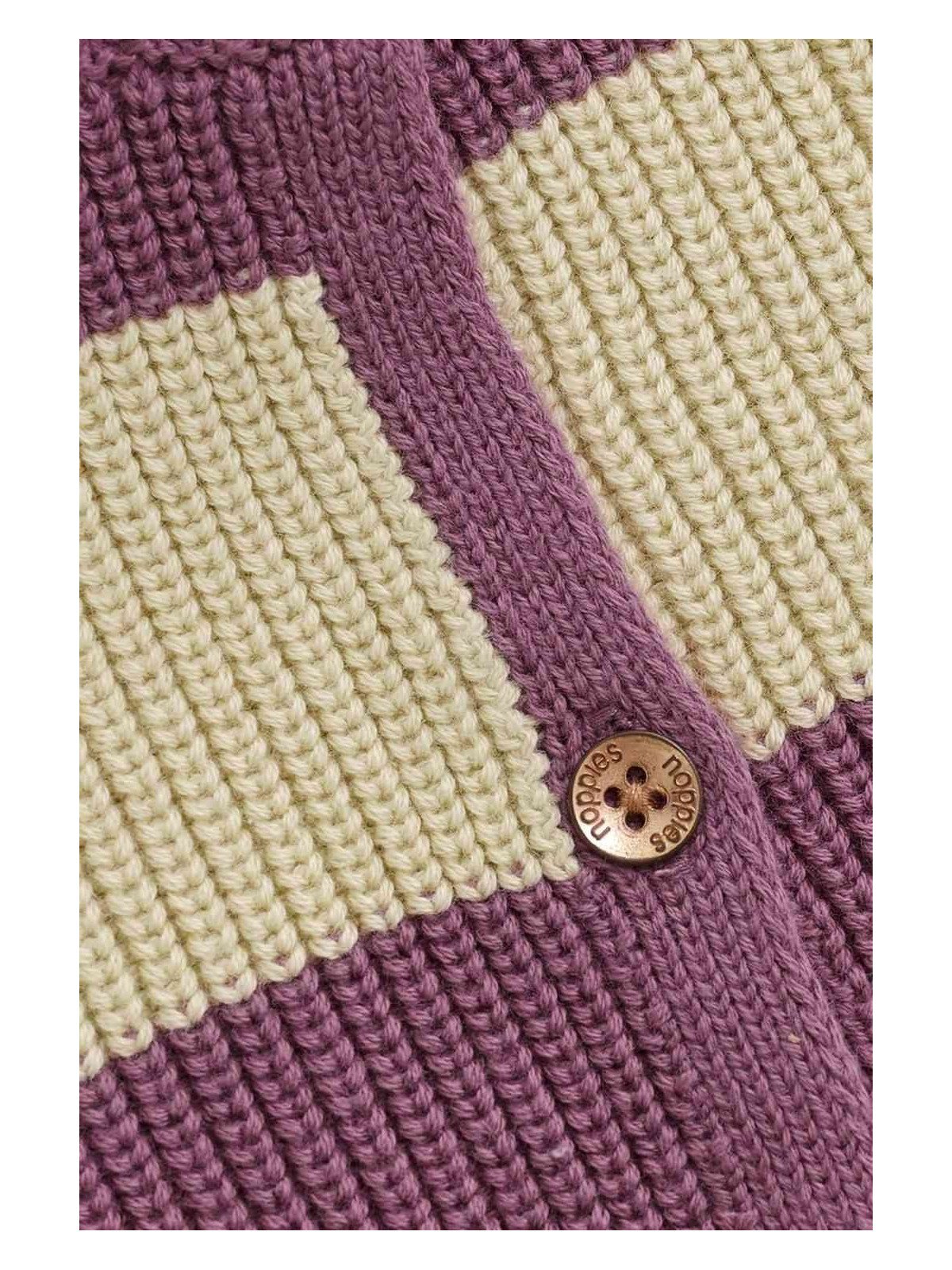 noppies - Bio Baby Strickjacke mit Streifen, lila