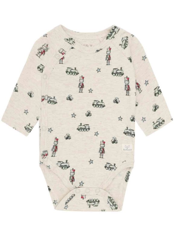 HUST and CLAIRE - Bio Baby Wickelbody mit Zinnsoldaten-Allover