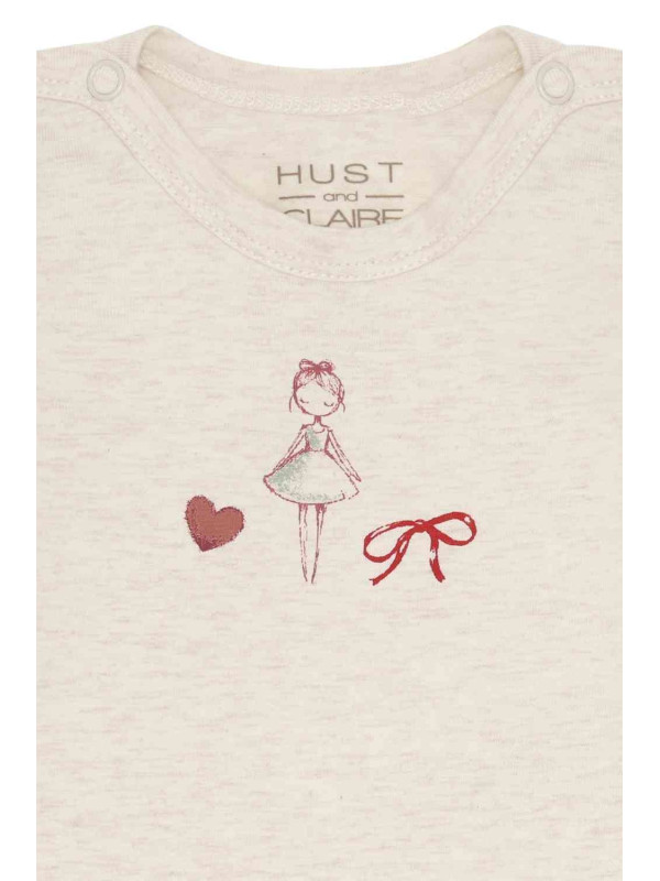 HUST and CLAIRE - Bio Baby Body mit Ballerina-Druck