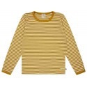 loud + proud - Bio Kinder Langarmshirt mit Streifen, curry