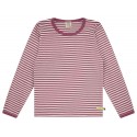 loud + proud - Bio Kinder Langarmshirt mit Streifen, grape