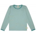 loud + proud - Bio Kinder Langarmshirt mit Streifen, oregano