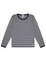 loud + proud - Bio Kinder Langarmshirt mit Streifen, ultramarine