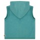 loud + proud - Bio Kinder Fleece Weste mit Kapuze, Wolle, oregano