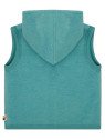 loud + proud  - Bio Kinder Fleece Weste mit Kapuze, Wolle, oregano