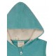 loud + proud - Bio Kinder Fleece Weste mit Kapuze, Wolle, oregano