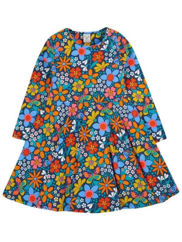 frugi - Bio Kinder Jersey Kleid "FRUGI-Sofia" mit Retro Blumen-Allover