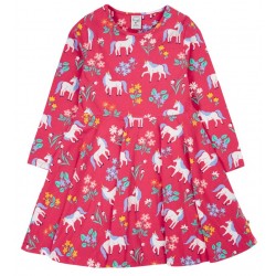 frugi - Bio Kinder Jersey Kleid "FRUGI-Sofia" mit Einhorn-Allover