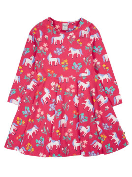 frugi - Bio Kinder Jersey Kleid "FRUGI-Sofia" mit Einhorn-Allover
