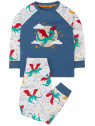 frugi - Bio Kinder Schlafanzug "FRUGI-Jamie Jim Jams" mit Drachen-Applikation