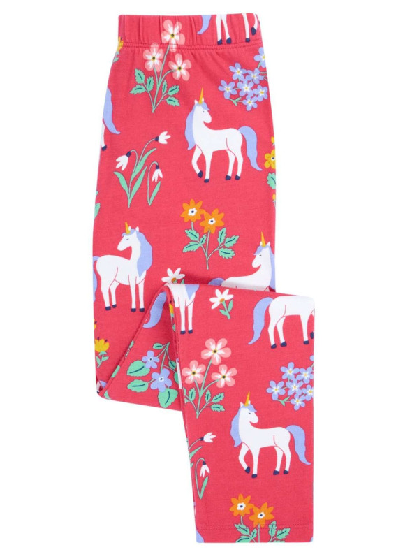 frugi - Bio Kinder Leggings "Libby" mit Einhorn-Allover