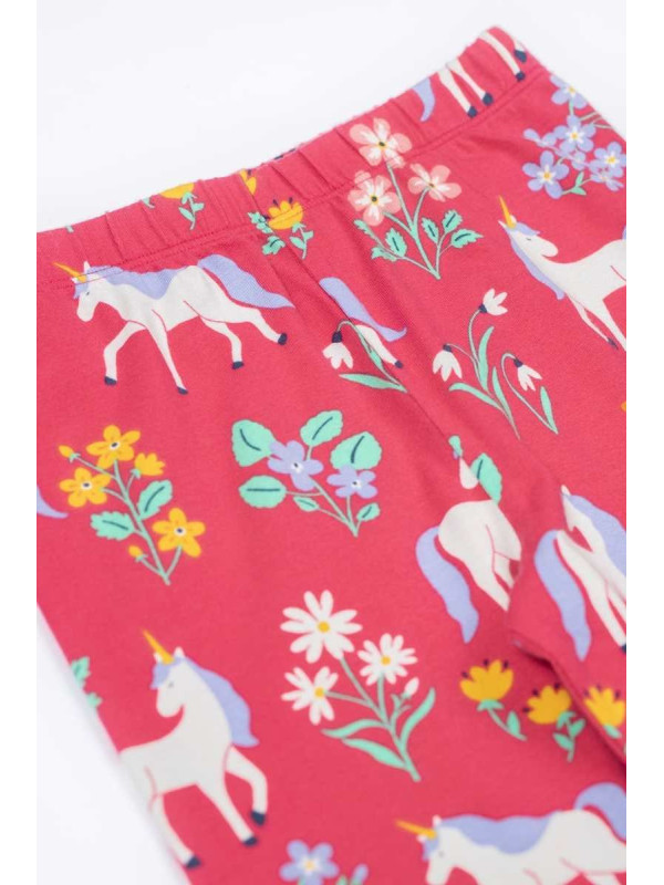 frugi - Bio Kinder Leggings "Libby" mit Einhorn-Allover