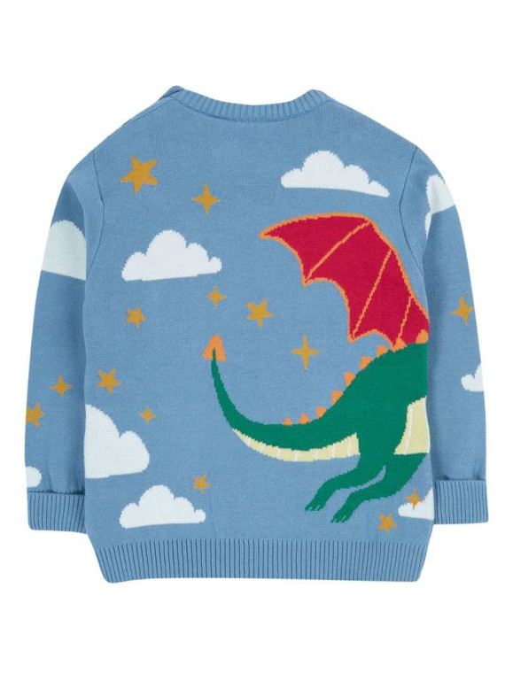 frugi - Bio Kinder Strickpullover "FRUGI-Elwood" mit Drachen-Muster