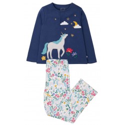 frugi - Bio Kinder Schlafanzug "FRUGI-Alana" mit Einhorn-Applikation